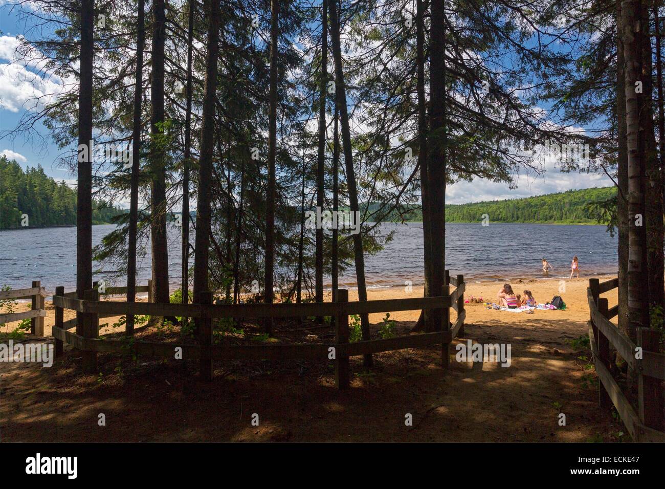 Canada, Québec, Mauricie, Parc National de la Mauricie, Lac-du-sable Banque D'Images