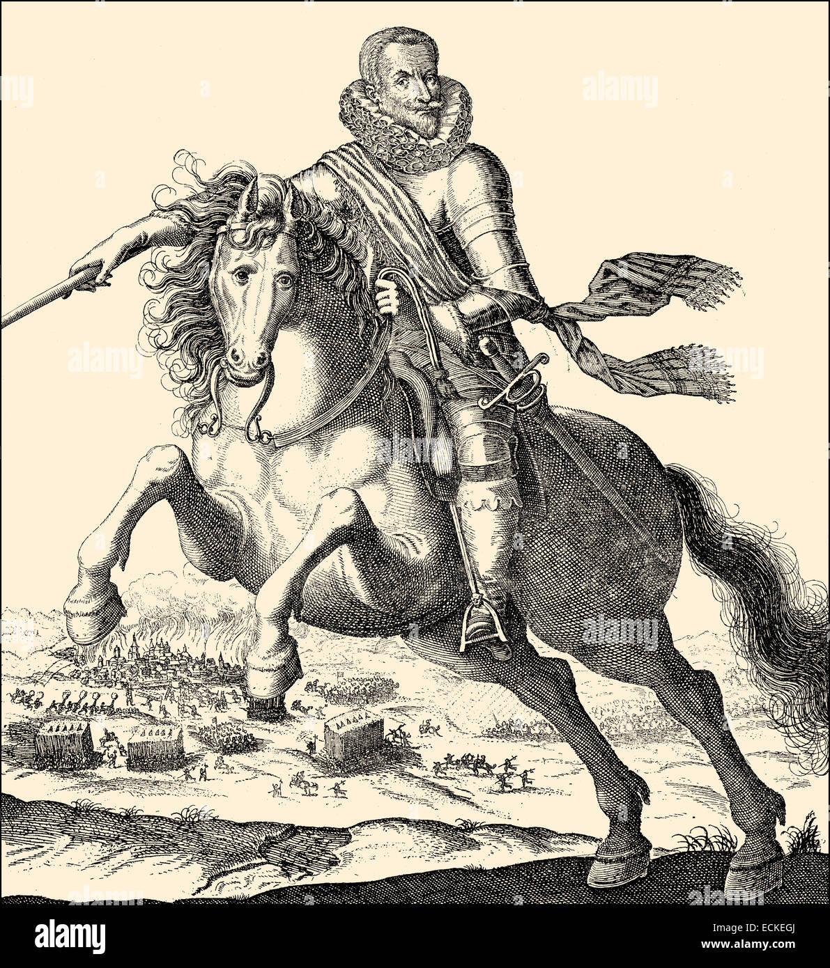Johann t'Serclaes Tilly, 1559 - 1632, le commandant de l'armée et commandant de la ligue catholique pendant la Guerre de Trente Ans, Banque D'Images