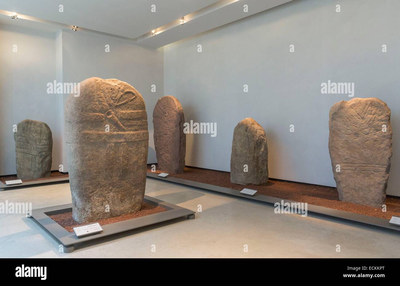 La France, l'Aveyron, Rodez, Musée Fenaille, Statues Menhirs Banque D'Images