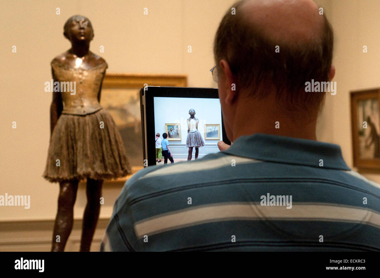 United States, New York, Manhattan, East Side, Metropolitan Museum of Art, Edgar Degas ballerine Sculpture artiste peu Banque D'Images