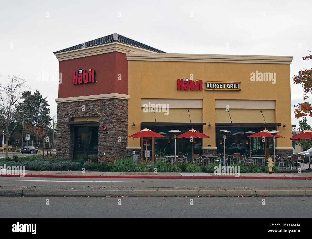 L'habitude Burger Grill store Banque D'Images