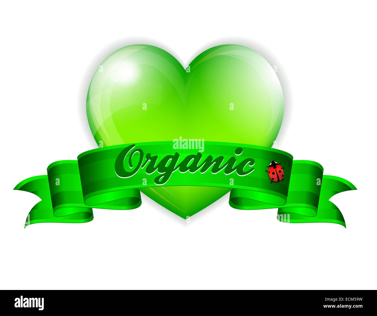 L'amour de la bannière organique - Agriculture biologique Banque D'Images