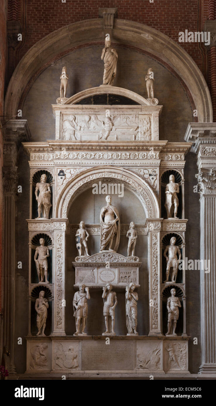 Monument à Doge Pietro Mocenigo, Basilica di San Giovanni e Paolo, Venise, Italie Banque D'Images