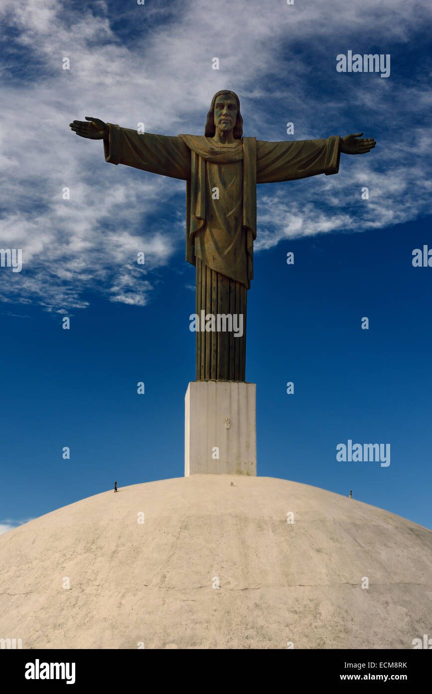 Replica statue du Christ Rédempteur au sommet du mont Isabel de Torres Puerto Plata République Dominicaine Banque D'Images