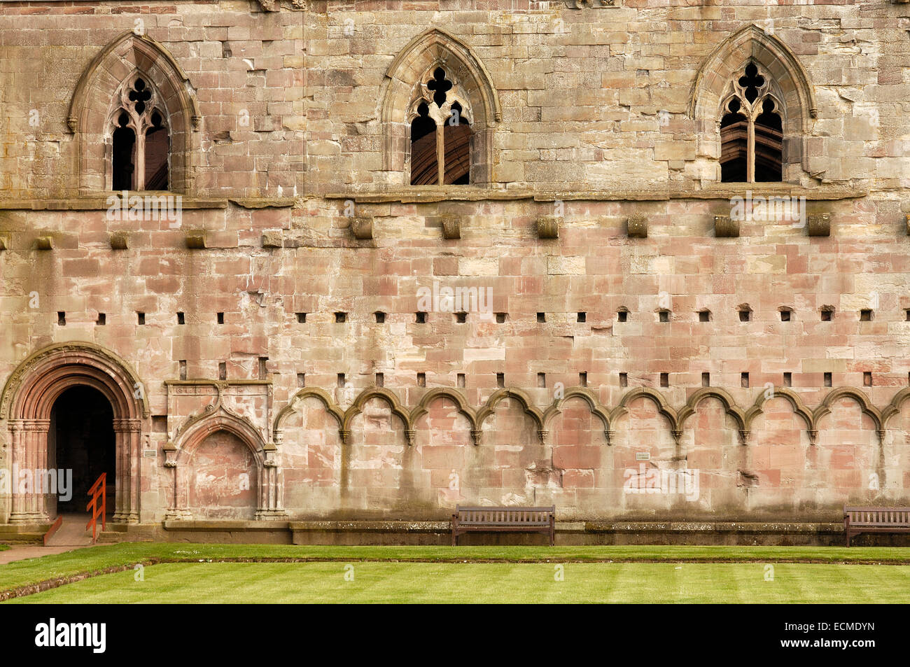 Abbaye de Melrose, Melrose, Scottish Borders, Scotland, Royaume-Uni, Europe Banque D'Images