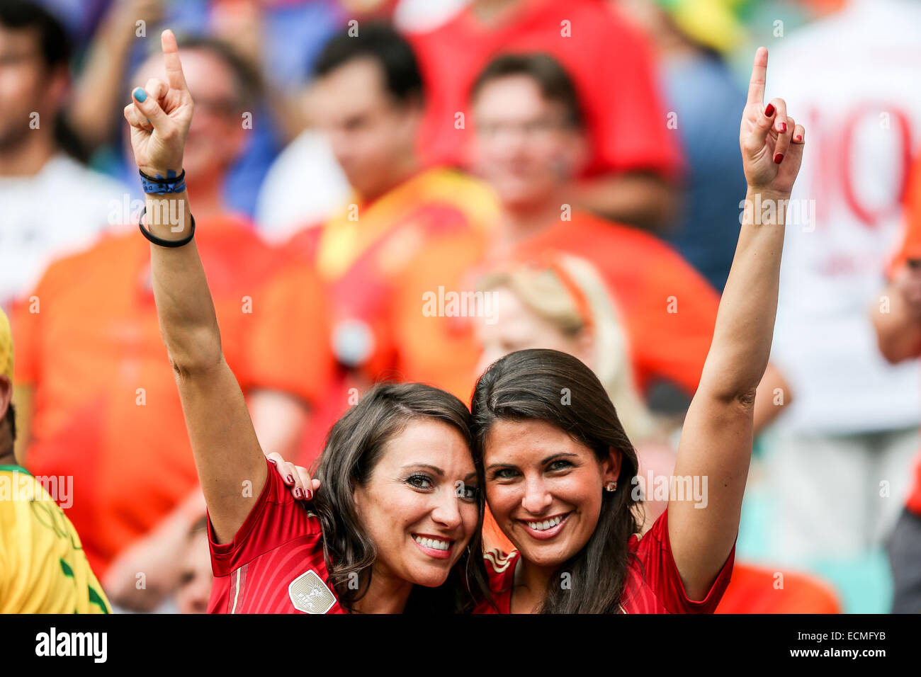 Coupe du Monde FIFA 2014 - Fan Fest - Jour 2 mettant en vedette : Atmosphère Où : Natal, Brésil Quand : 13 Juin 2014 Banque D'Images