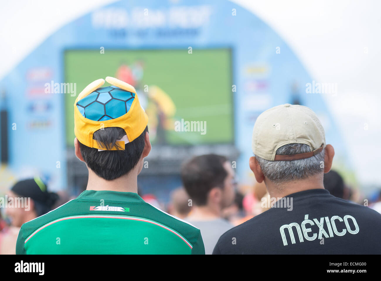 Coupe du Monde FIFA 2014 - Fan Fest - Jour 2 mettant en vedette : Atmosphère Où : Natal, Brésil Quand : 13 Juin 2014 Banque D'Images