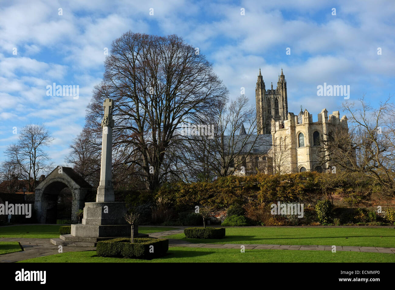 La cathédrale de Canterbury, dans le comté de Kent uk décembre 2014 Banque D'Images