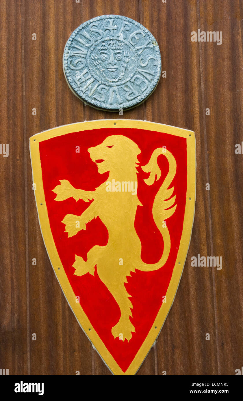 La Norvège Norvégien anciennes armoiries dans un musée Photo