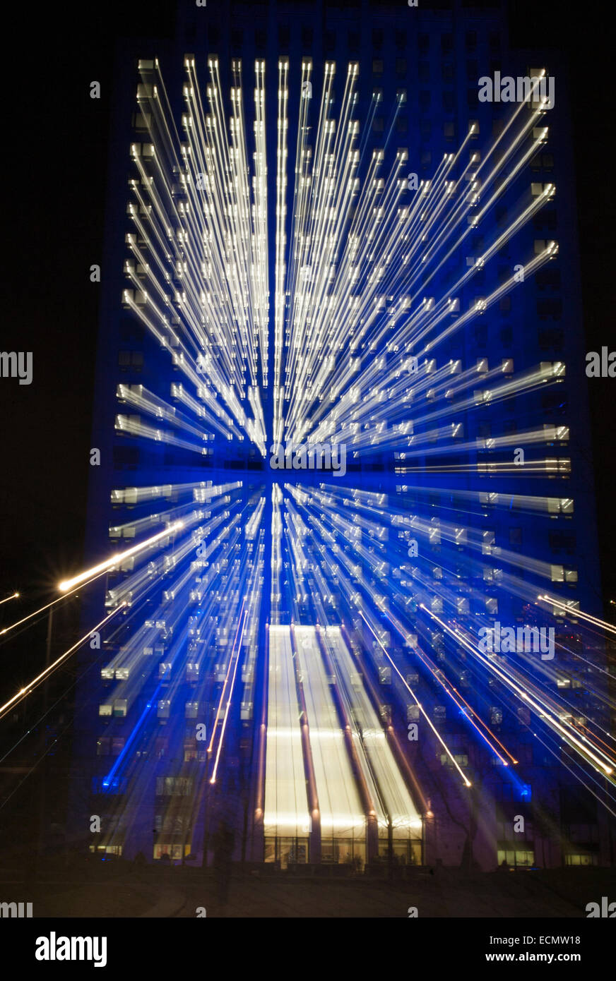 Résumé de l'effet de l'zoomburst building block Banque D'Images