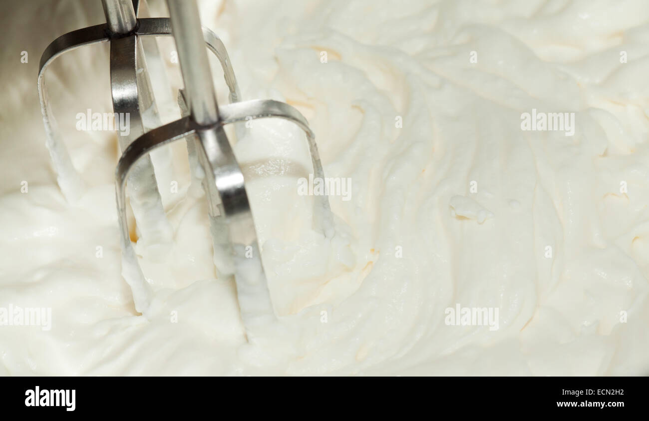 Crème à fouetter l'arrière-plan de l'alimentation Banque D'Images