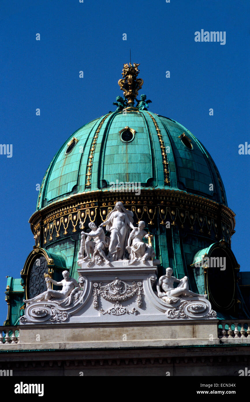 L'Autriche, Vienne, le palais impérial de Hofburg, Dome Banque D'Images