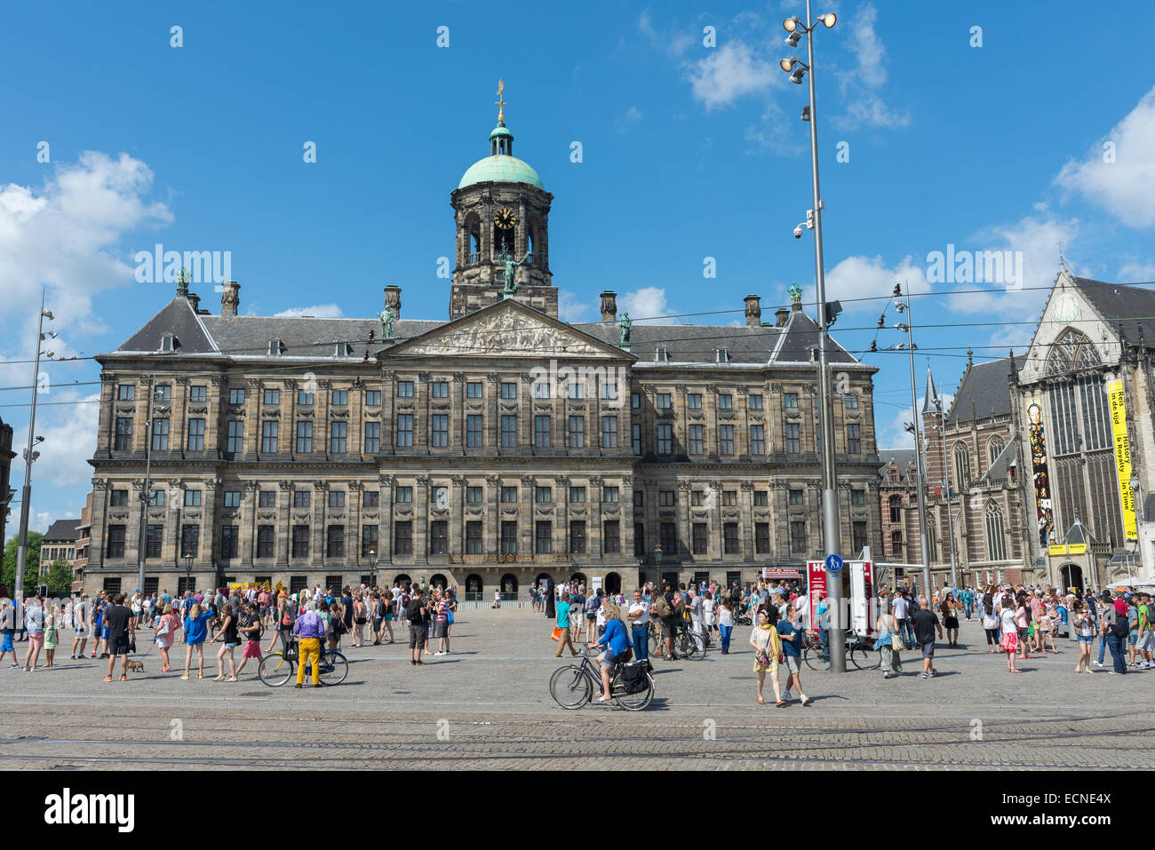 AMSTERDAM,Août 4:Le Palais Royal - Koninklijk Paleis Amsterdam - à la place du Dam le 4 août 2014 à Amsterdam Banque D'Images