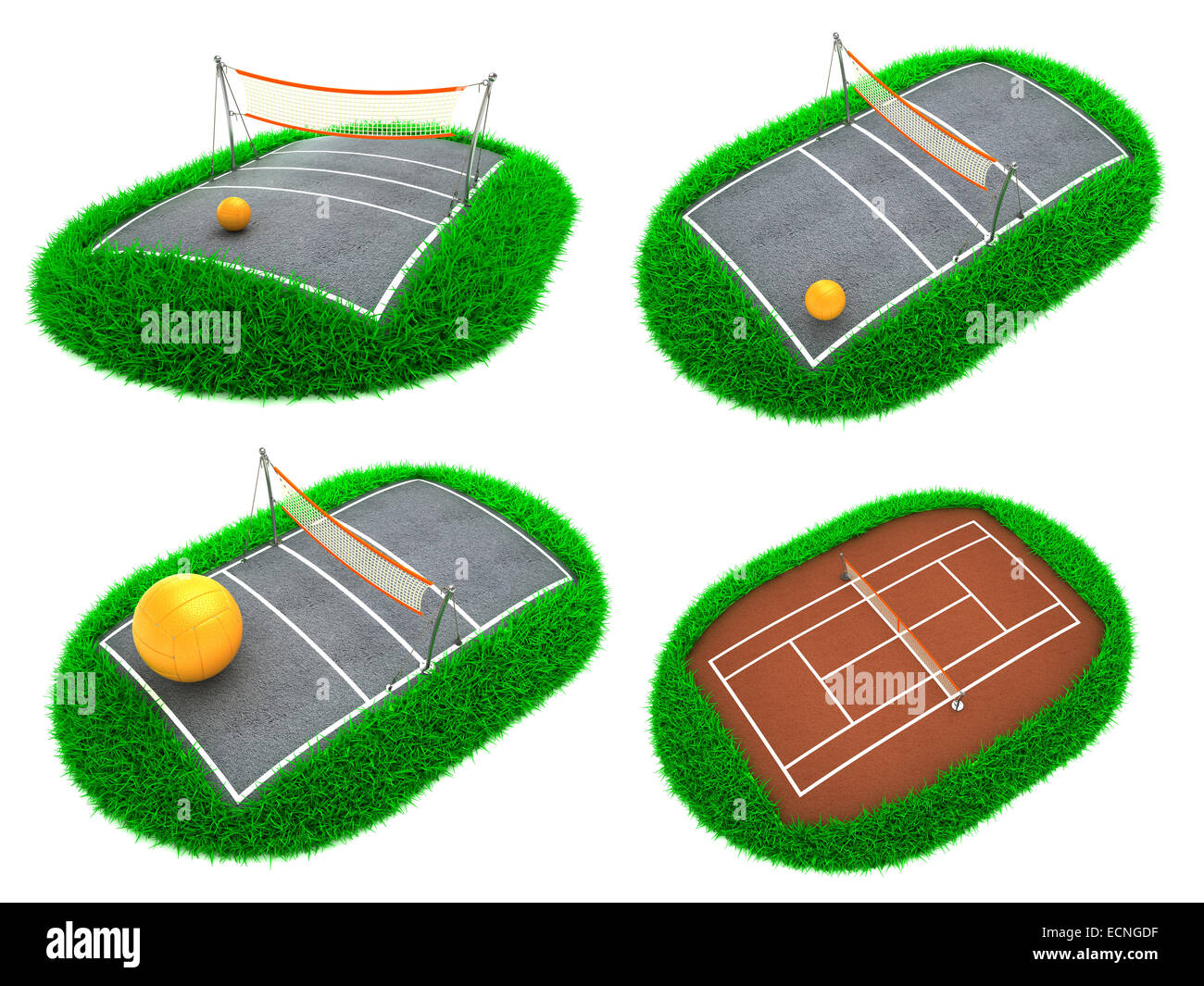 Concepts Sport - Ensemble d'illustrations 3D. Banque D'Images