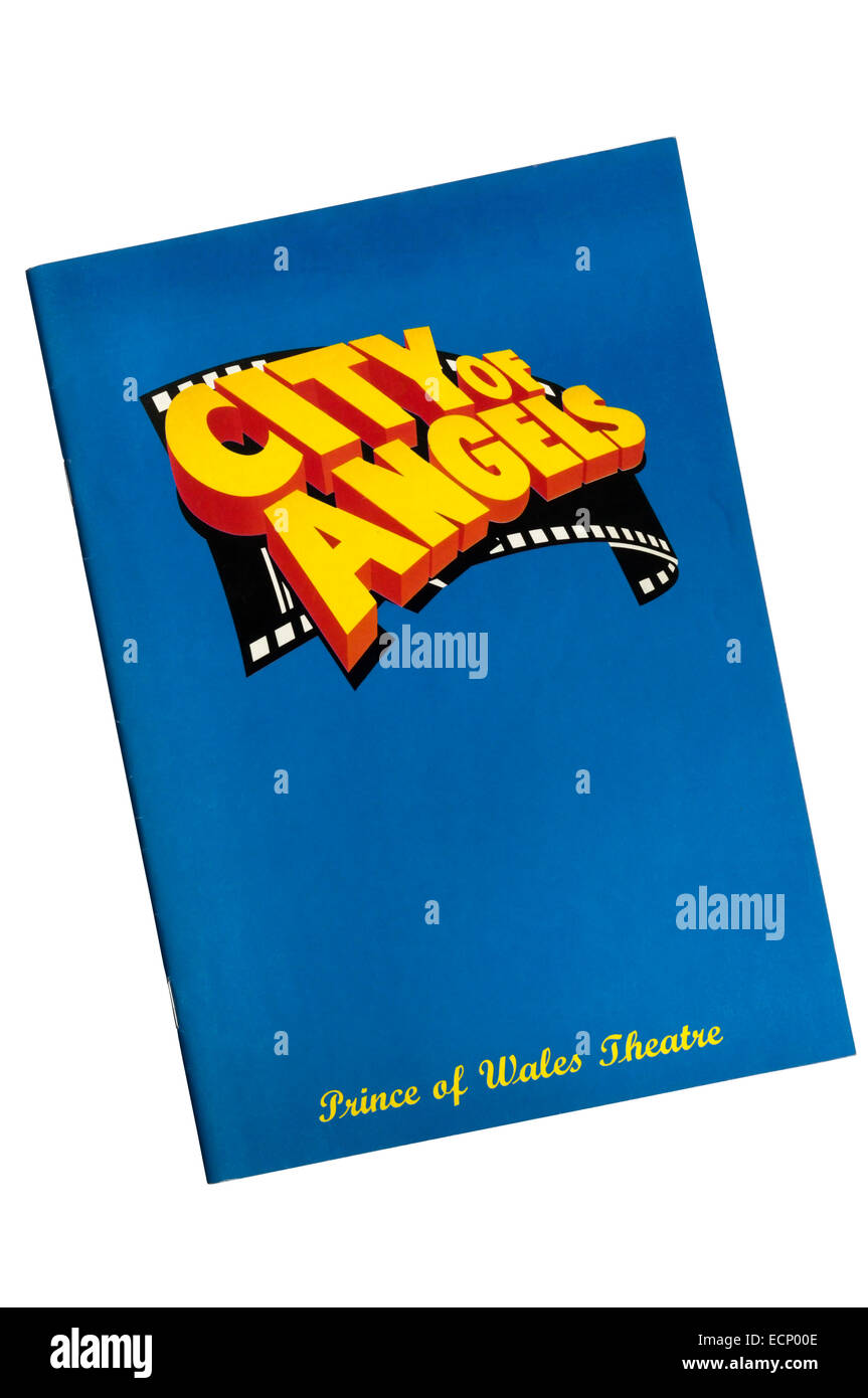 Programme pour la production de 1993 Cité des Anges au Prince of Wales Theatre. Banque D'Images