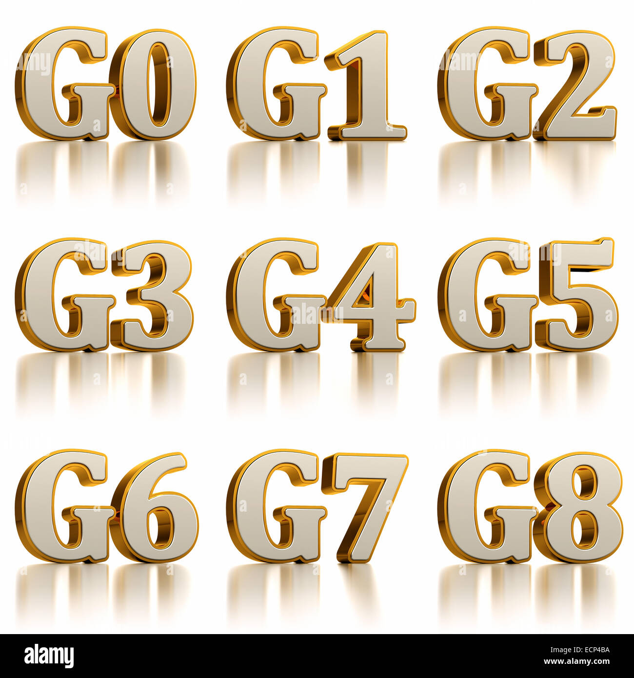 G0 à G8 Gestion de projet abréviations Banque D'Images