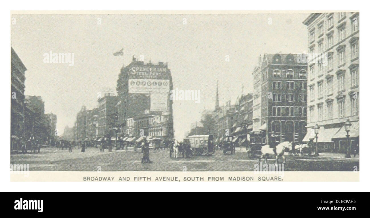 (King1893NYC) pg150 Broadway et la Cinquième Avenue, au sud de Madison Square Banque D'Images