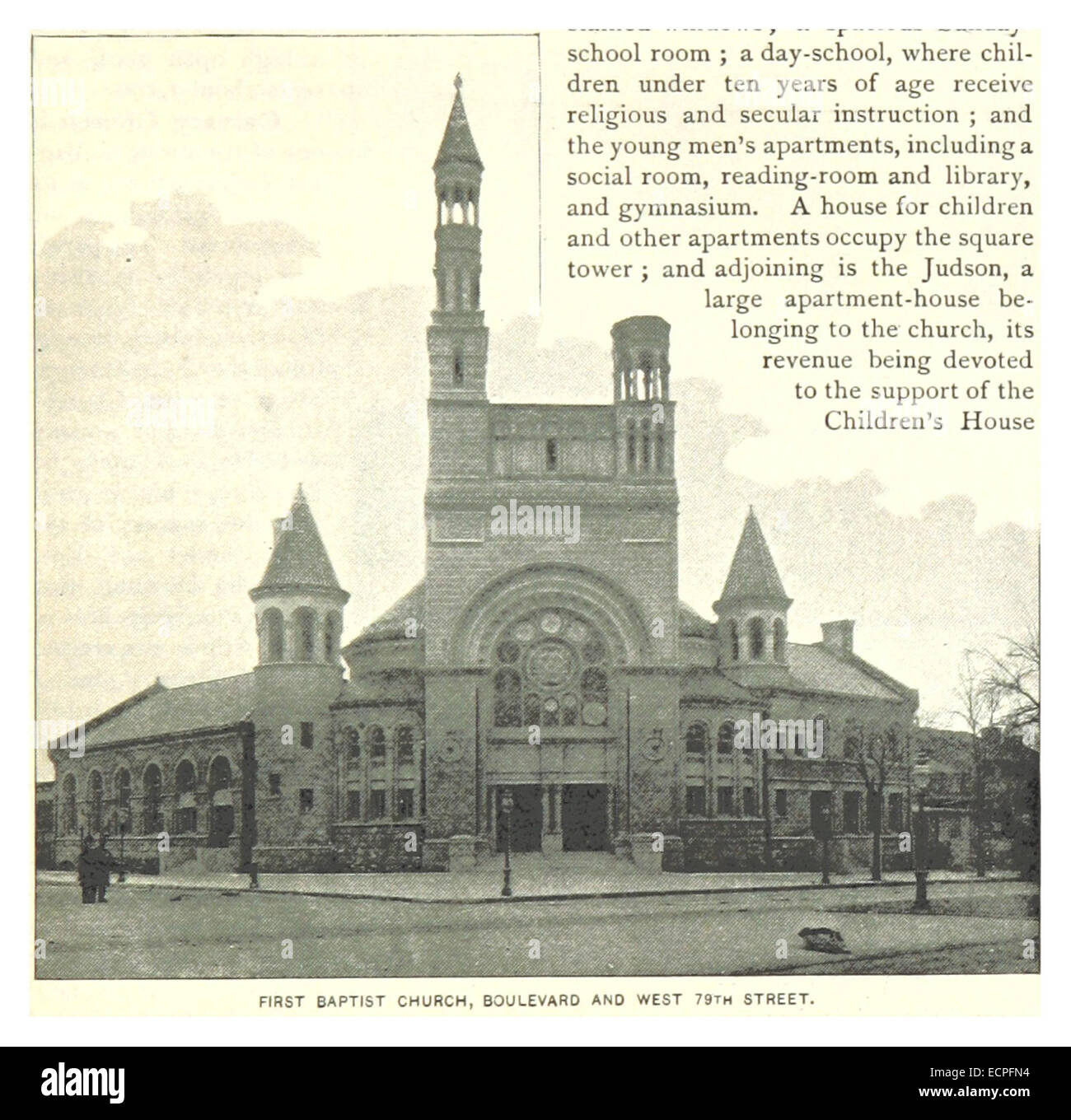 (King1893NYC) pg385 FIRST BAPTIST CHURCH, Boulevard et à l'Ouest 79E RUE Banque D'Images (King1893NYC) pg385 FIRST BAPTIST CHURCH, Boulevard et à l'Ouest 79E RUE Banque D'Images