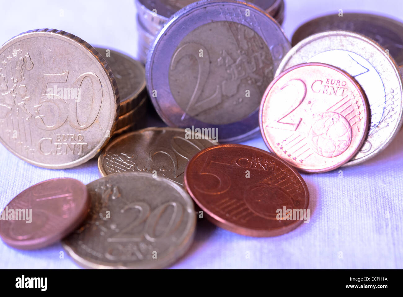pièces en euro Banque D'Images