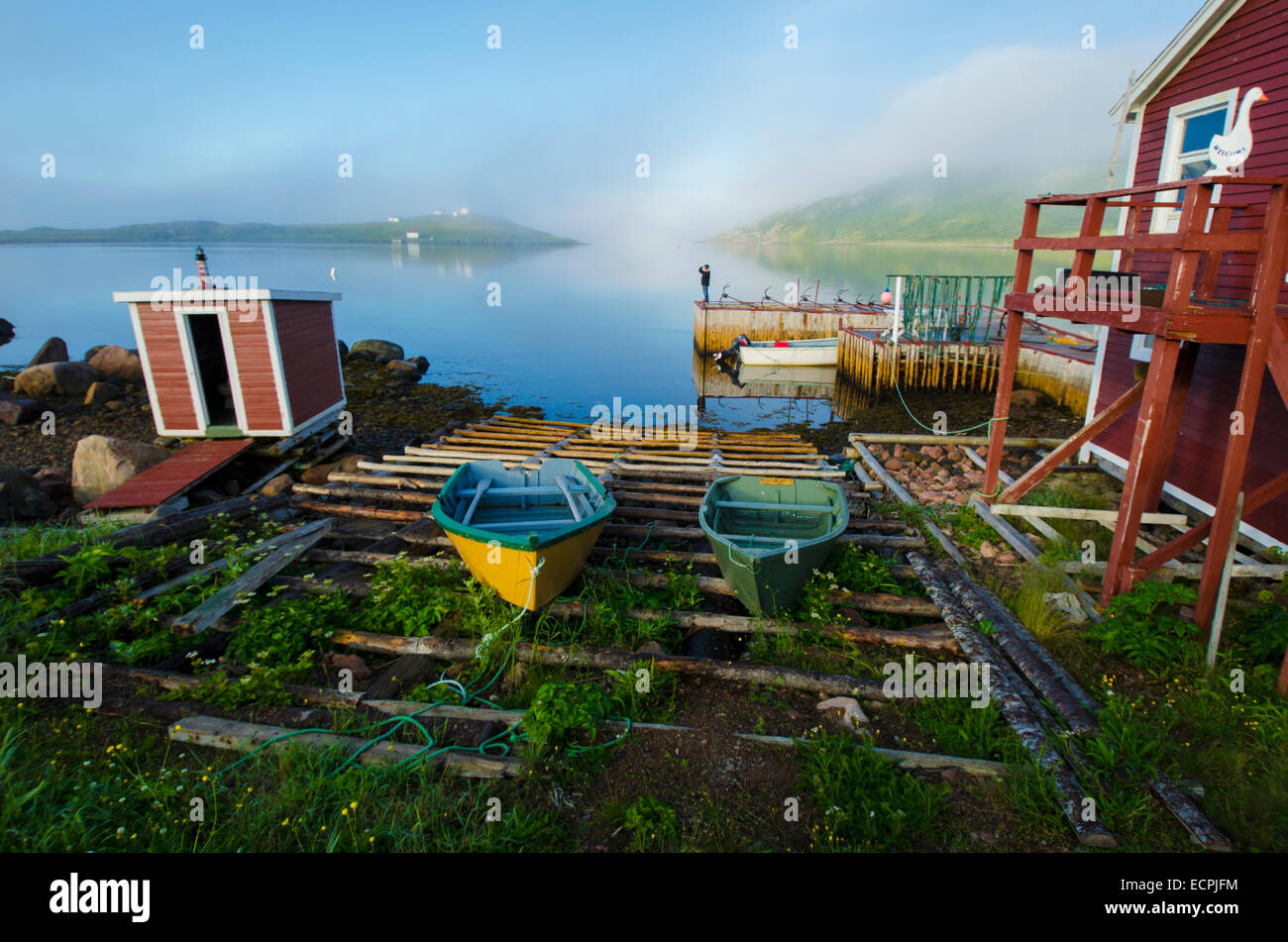Site du patrimoine mondial de l'UNESCO, Red Bay, au Labrador, a été un centre important de la chasse à la baleine basque du 16e au 17e siècles. Banque D'Images