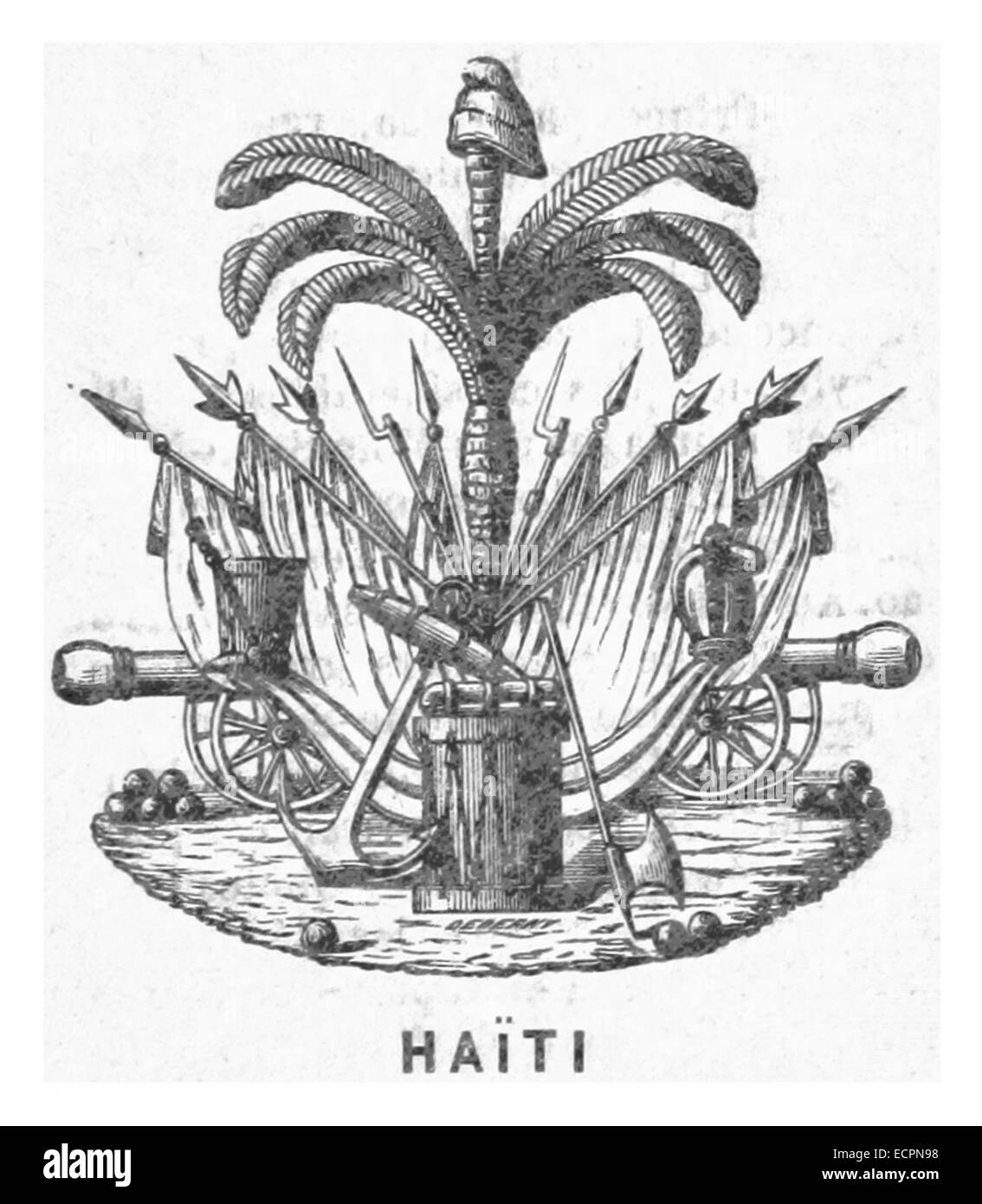 1888 blasons de Haïti Banque D'Images