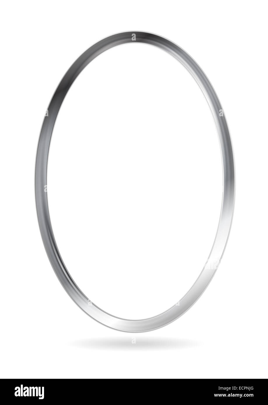 Métal acier châssis ellipse. Vector abstract border Banque D'Images