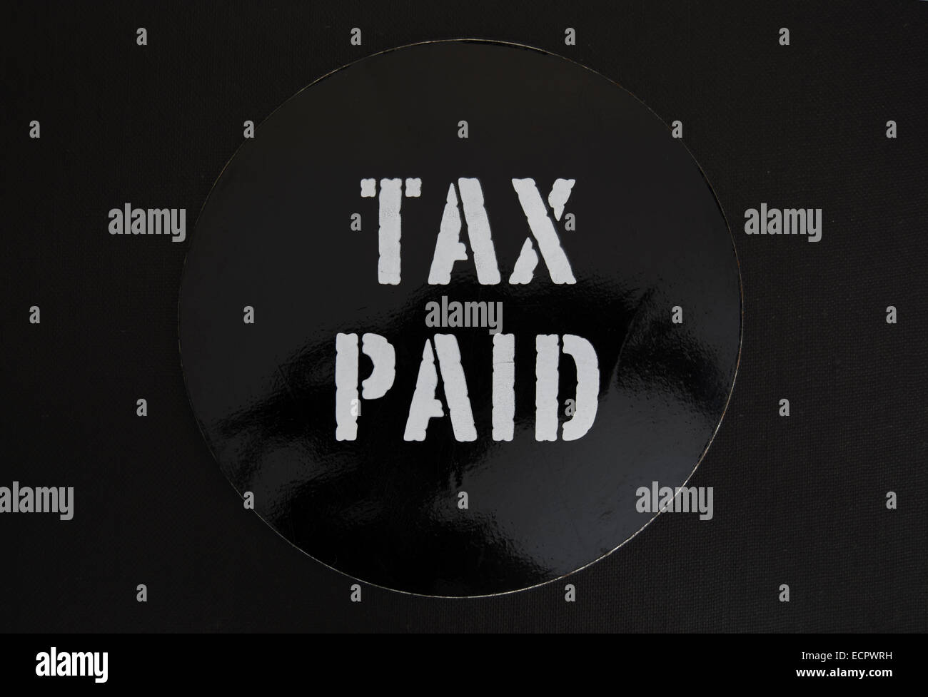 taxe payée disque Banque D'Images