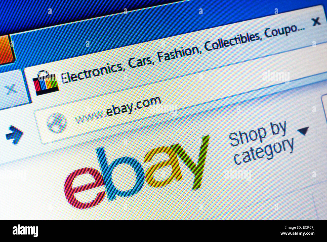 Ebay.com homepage sur l'écran de l'ordinateur. Utilisez uniquement éditoriale Banque D'Images