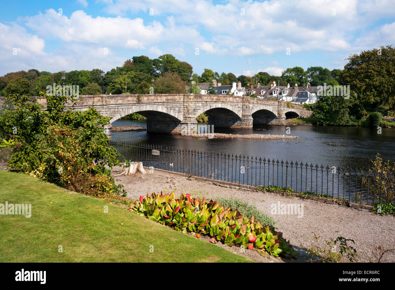 La rivière Cree, Newton Stewart, Dumfries et Galloway, Écosse, Royaume-Uni Banque D'Images