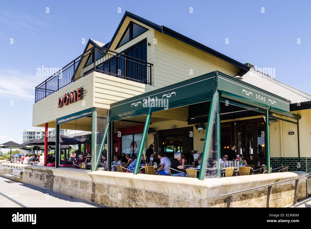 Café le long Marlston Dome Waterfront, Bunbury, Australie occidentale, Australie Banque D'Images