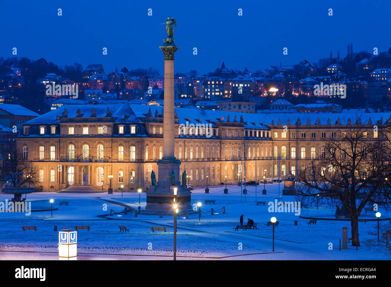 NEW CASTLE, SCHLOSSPLATZ, Stuttgart, BADEN-Württemberg, Allemagne Banque D'Images