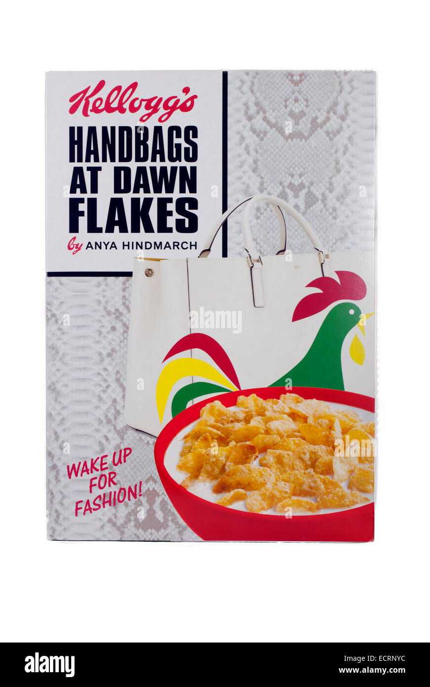 Sacs à main à l'aube de Kellogg's corn flakes par Anya Hindmarch Banque D'Images
