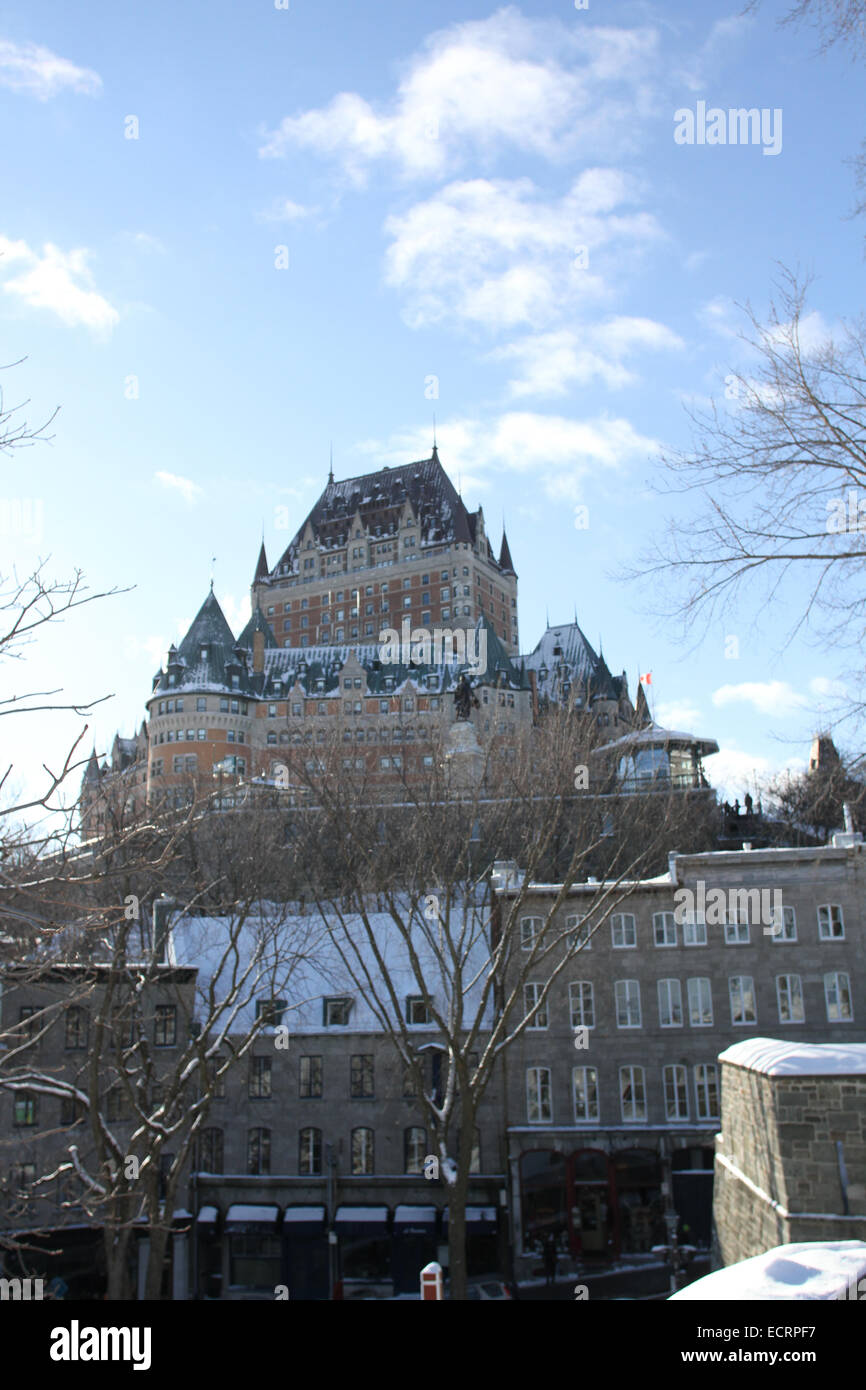 L'hôtel Fairmont Le Château Frontenac à Québec, Canada Banque D'Images