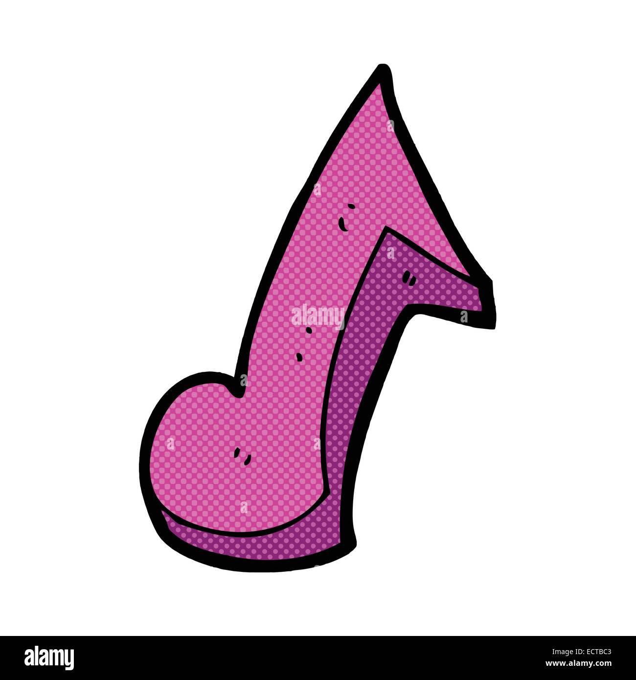 Retro style bande dessinée caricature note musicale Image Vectorielle ...