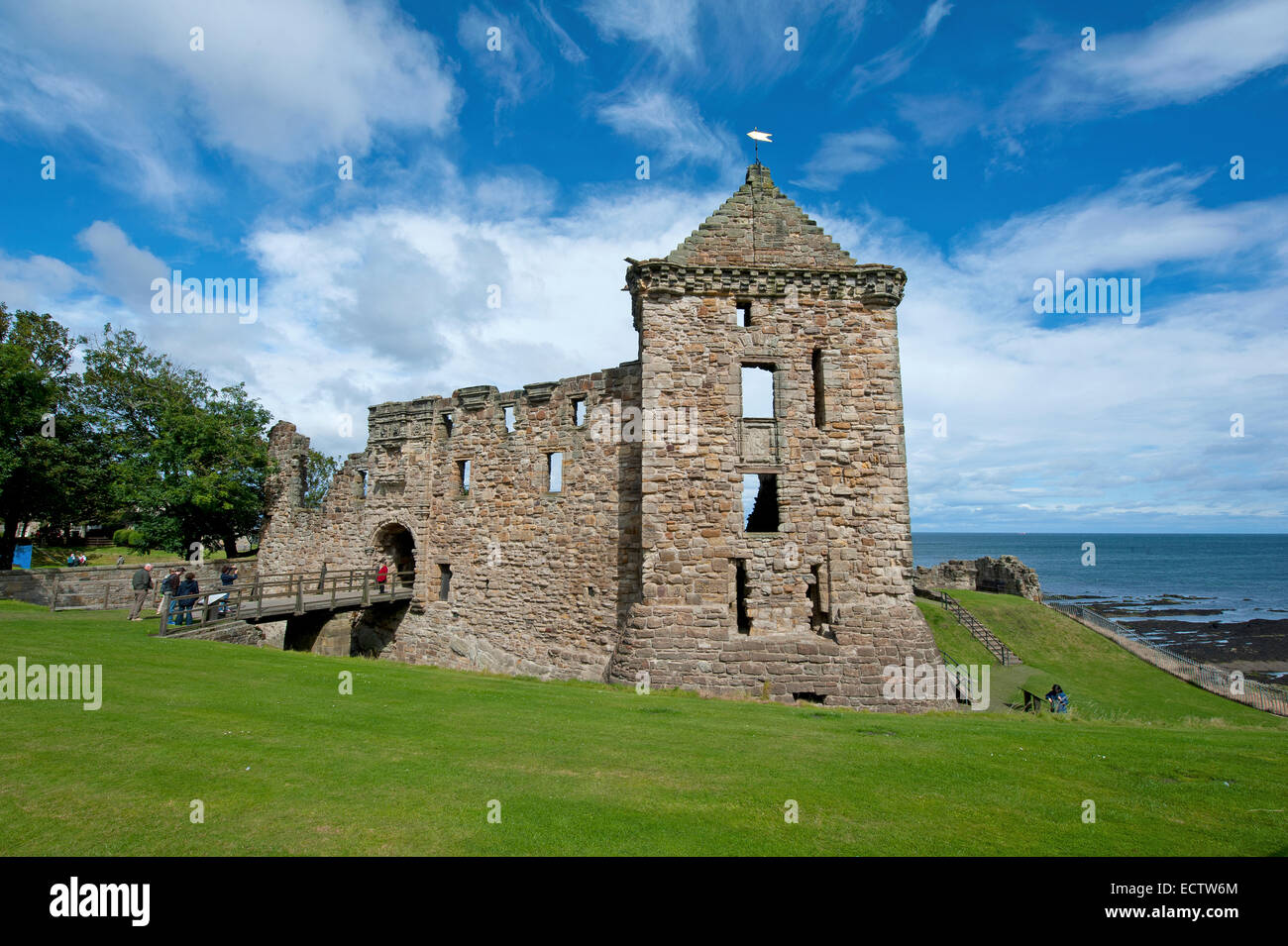 La ruine historique de St Andrews Castle dans le Fife. 9382 SCO Banque D'Images
