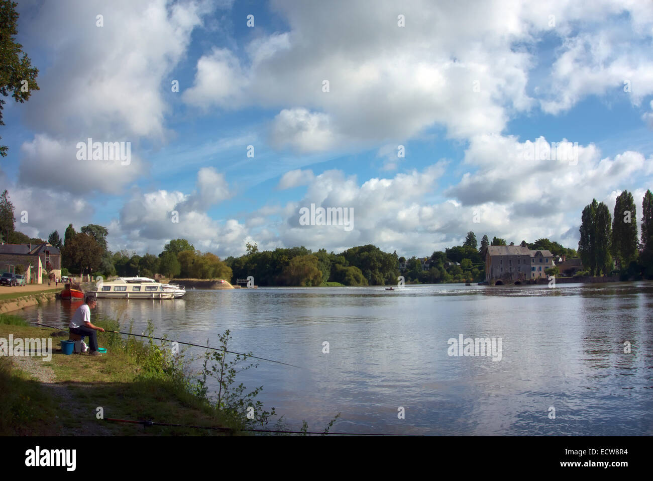 La Loire fleuve navigable France Banque D'Images