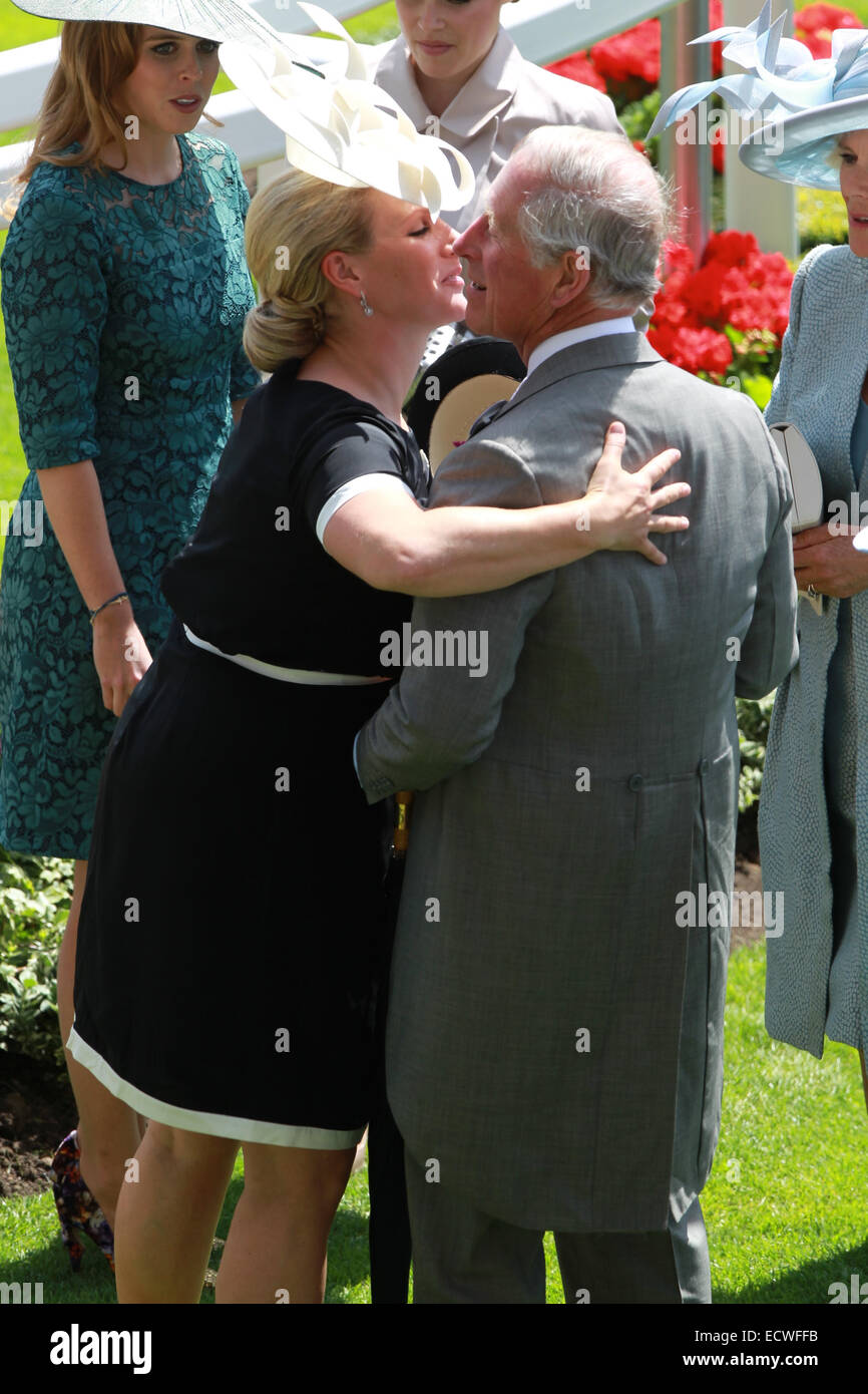 2014 Royal Ascot - Atmosphère et Celebrity Sightings - Jour 1 : Avec le Prince Charles, prince de Galles,Zara où Philips : Ascot, Royaume-Uni Quand : 17 Juin 2014 Banque D'Images