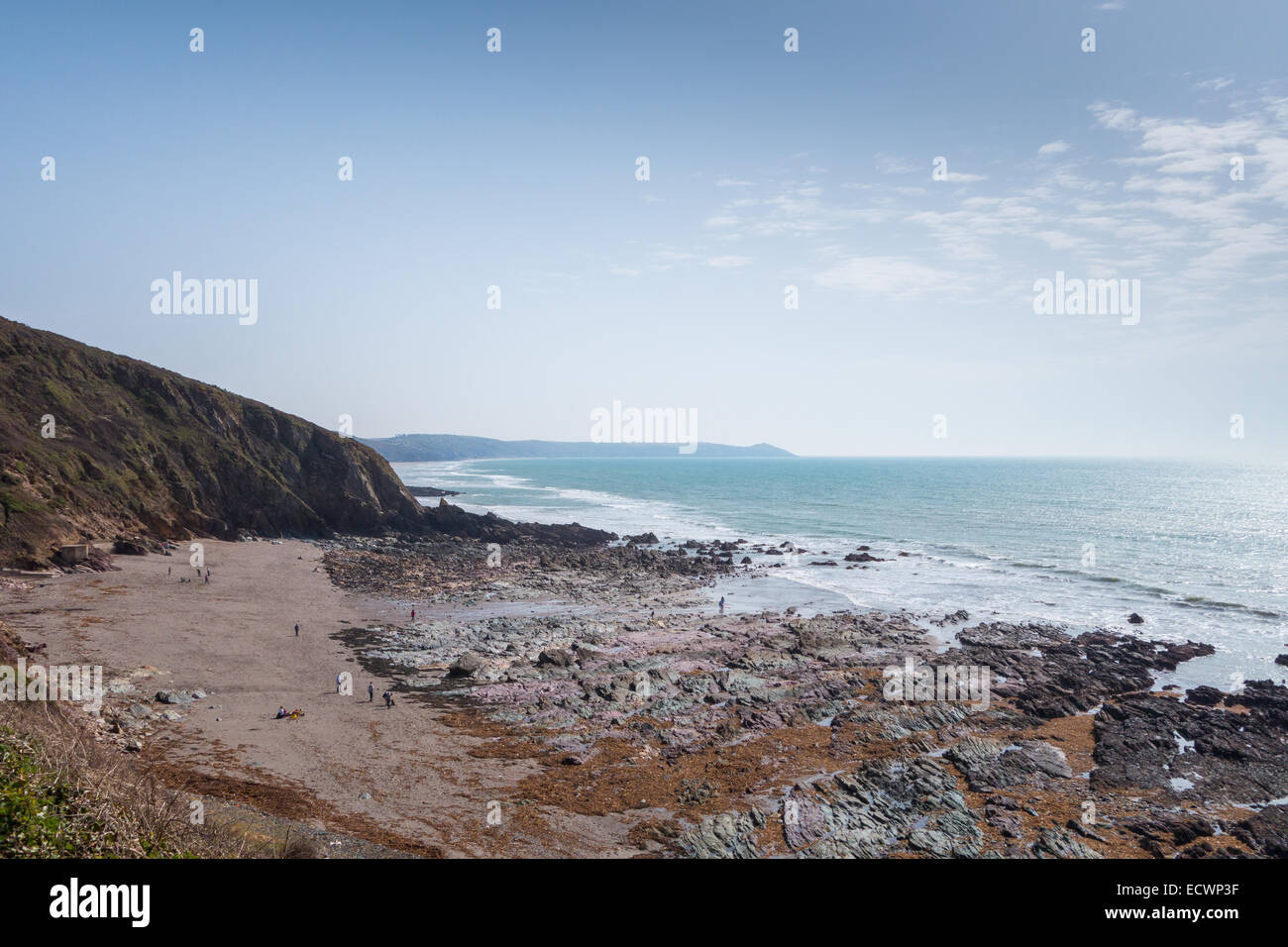 Crafthole Whitsand Bay, Cornwall, Banque D'Images