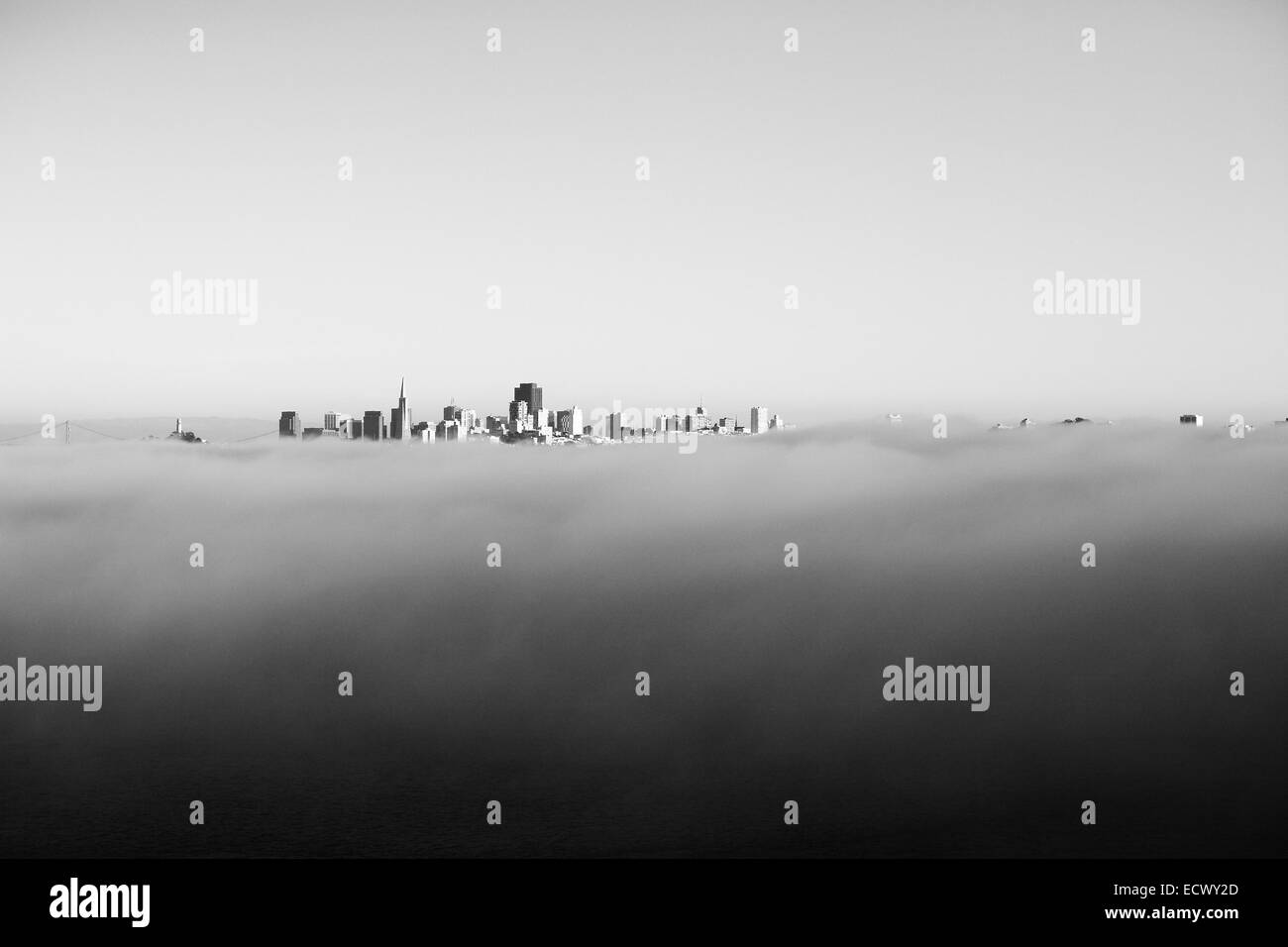 San Francisco dans le brouillard Banque D'Images