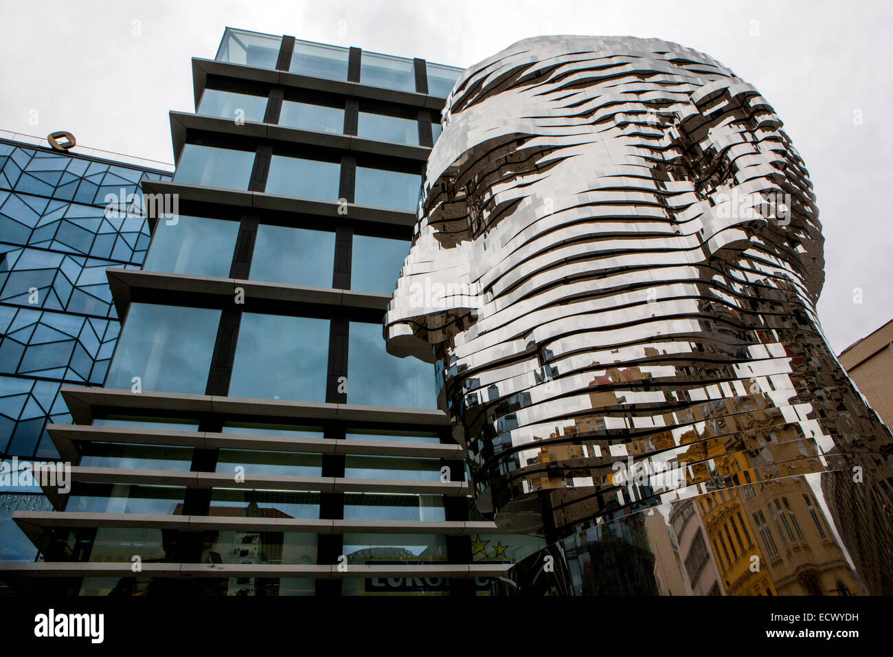 Franz Kafka de Prague par David Cerny sculpture cinétique en République Tchèque Banque D'Images