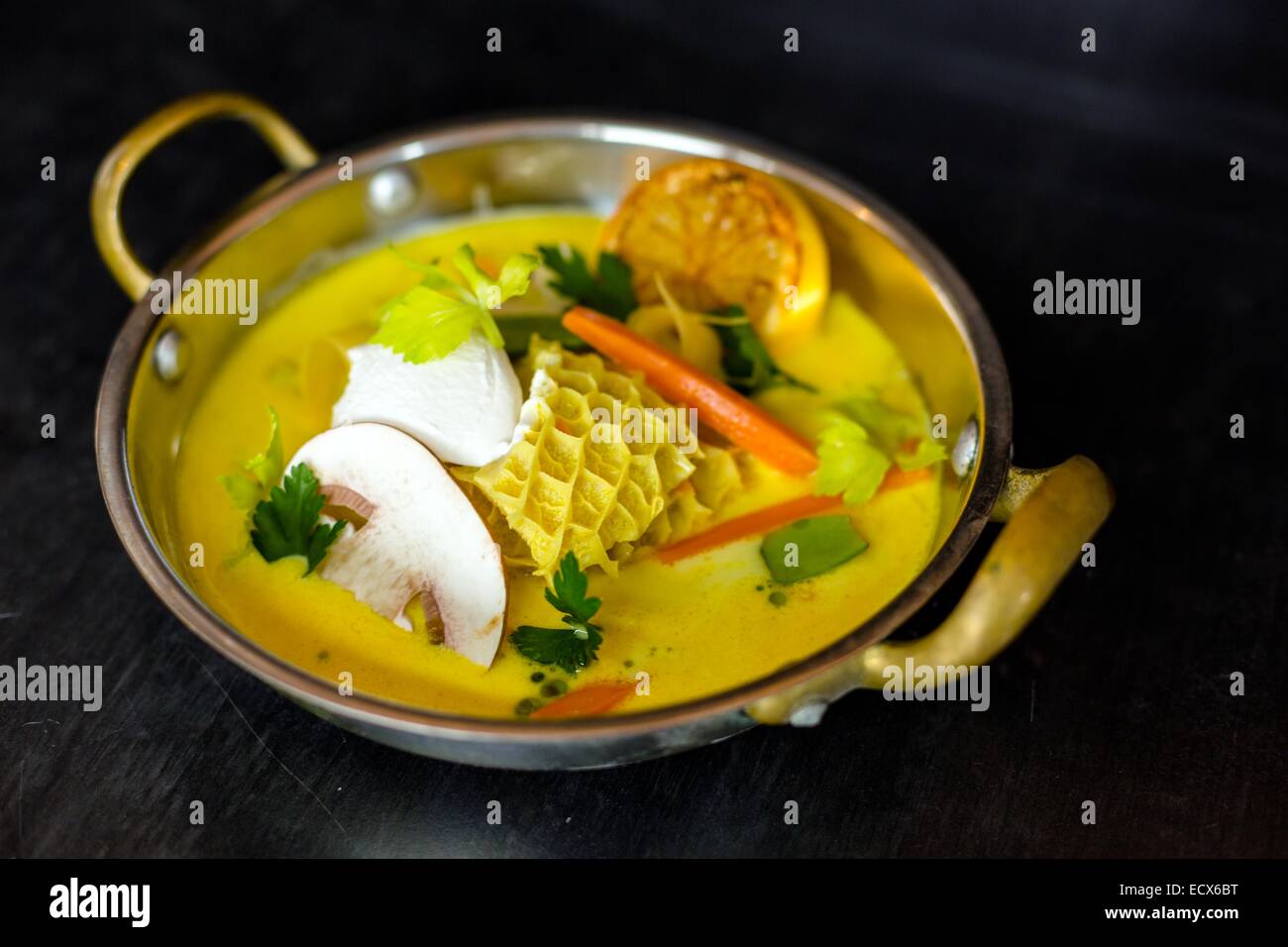De délicieux plats gastronomiques Banque D'Images