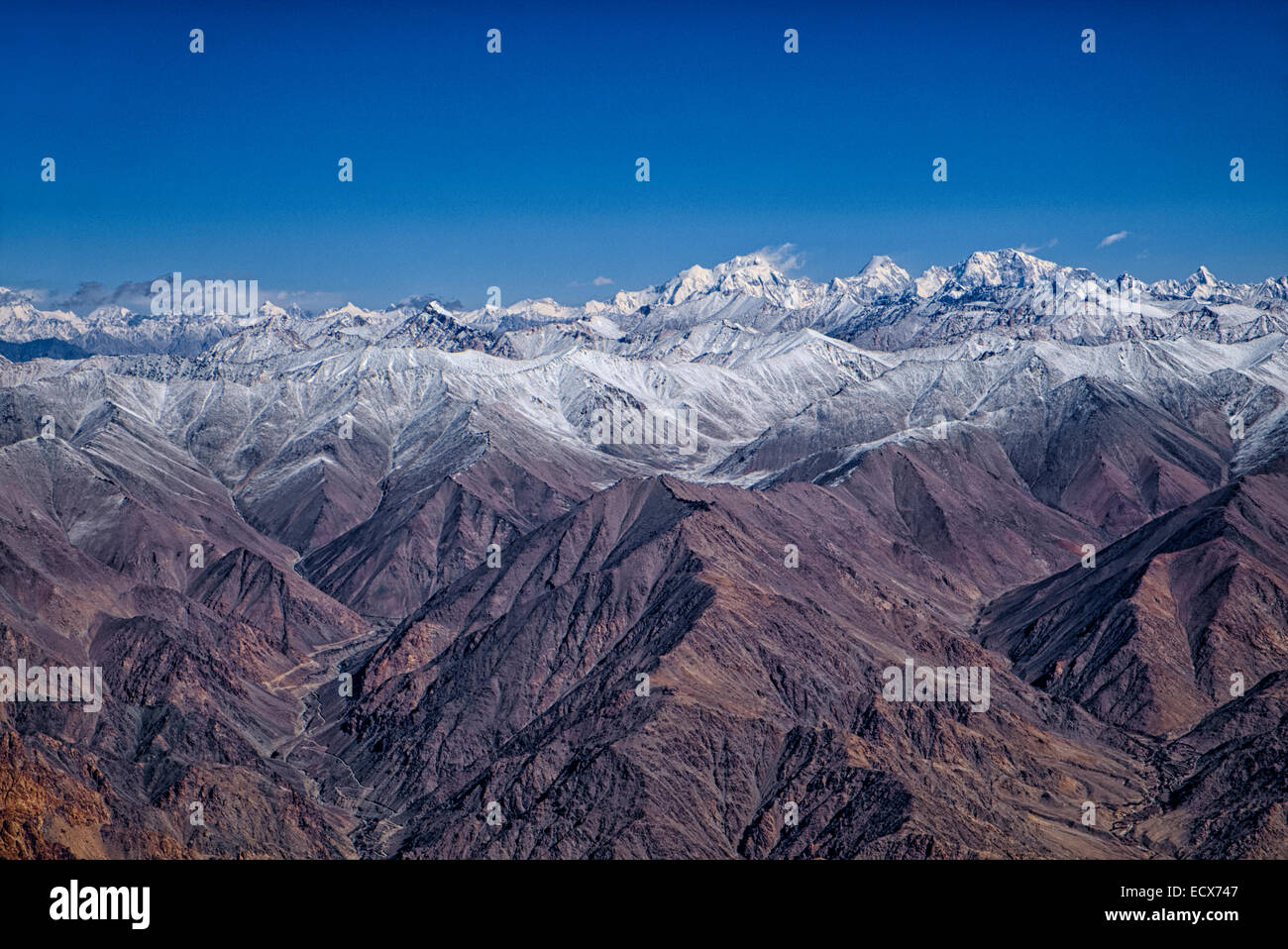 Neiges éternelles de l'Himalaya, Ladakh, Leh, Jammu Cachemire, Inde Banque D'Images