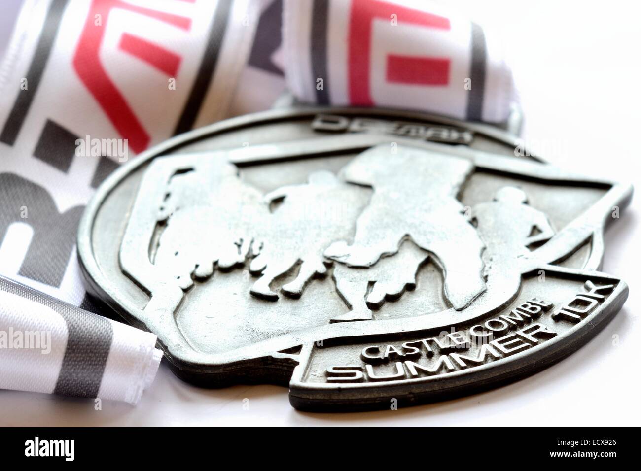 Castle Combe 10k - médaille d'été finishers DB Max events Banque D'Images