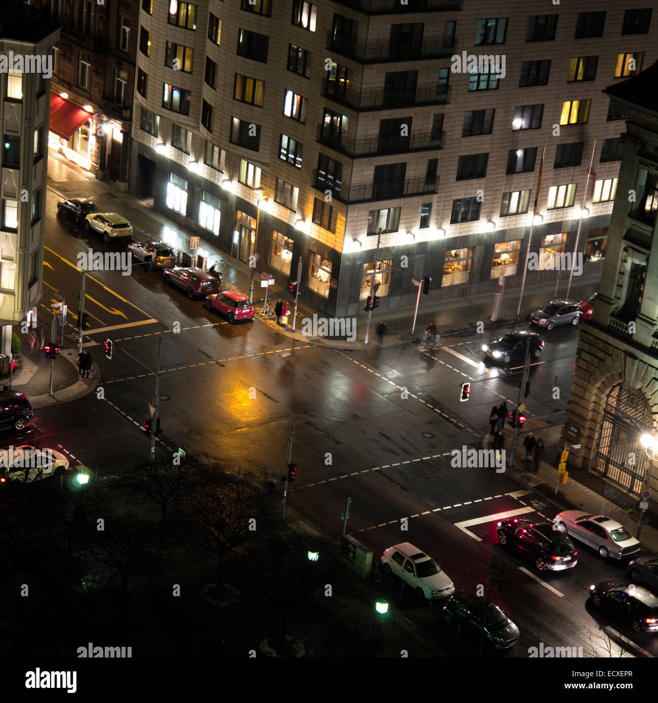 Traversée de la route de Berlin de bird's eye view Banque D'Images