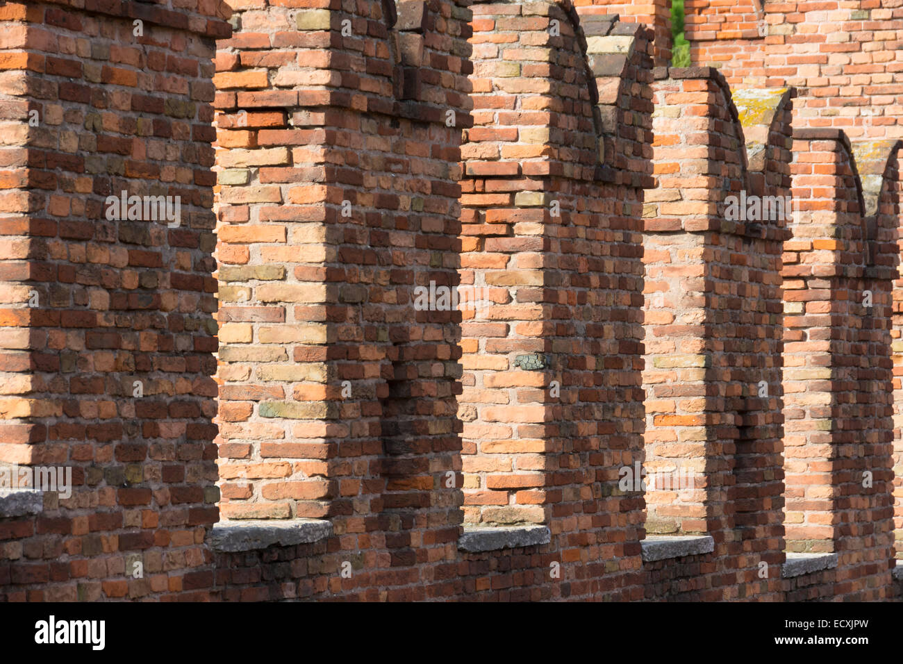 Détail de Castelvecchio, ou Vieux Château à Vérone, Italie du Nord Banque D'Images