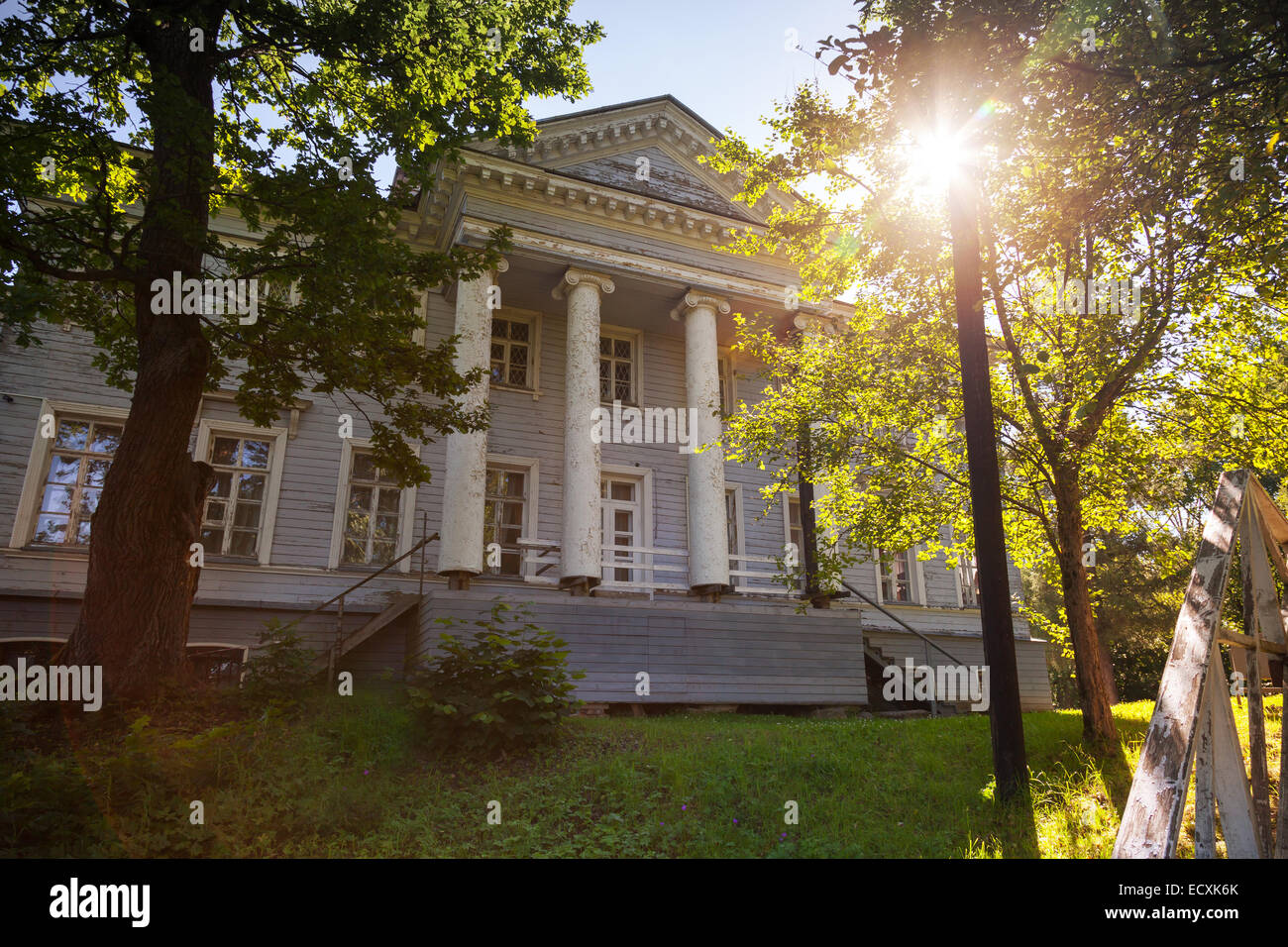 Rozhdestveno, Russie - le 7 juillet 2014 : Mémorial Rozhdestveno Estate. Façade du musée dans l'Oblast de Léningrad, en Russie. Le plus célèbre Banque D'Images