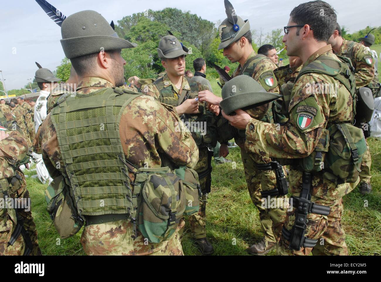L'armée italienne, 4ème régiment de parachutistes alpin 'monter Cervino' Banque D'Images