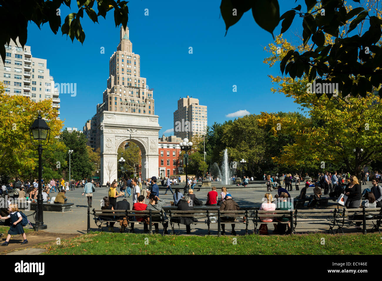 Washington Square Park, Manhattan, New York, United States Banque D'Images