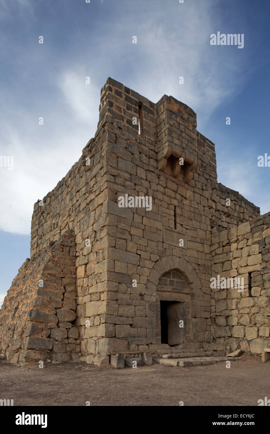 Château du désert Qasr Al-Azraq Fort, 1917 Siège de Lawrence d'Arabie pendant la révolte arabe contre l'Empire Ottoman Banque D'Images