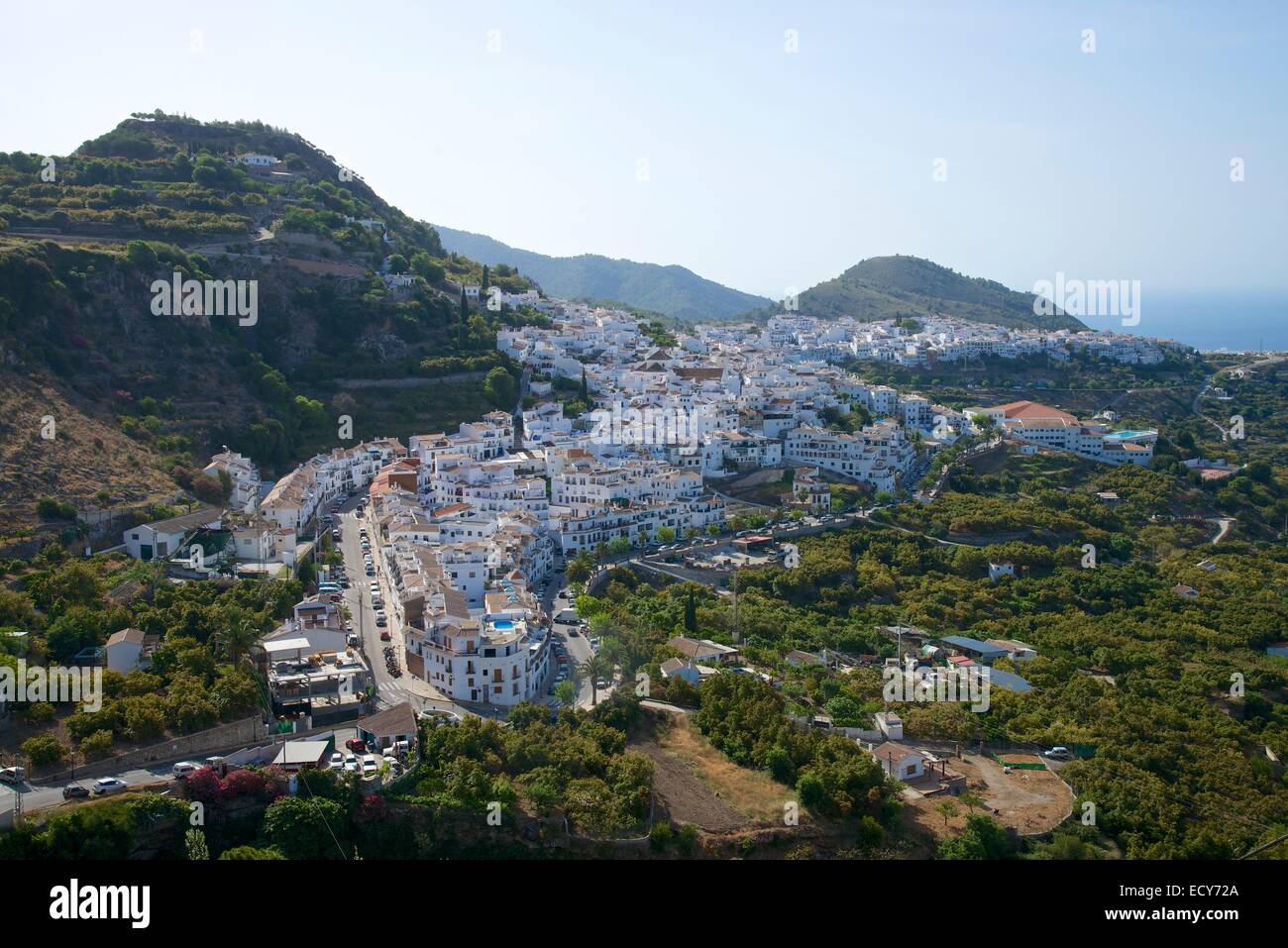 Villages Blancs, Frigiliana, Costa del Sol, Andalousie, Espagne Banque D'Images